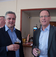 Ashley Harkus (Everett, Tomlin, Lloyd & Pratt) with Steve Dalton (MD Sony UK Technology Centre)