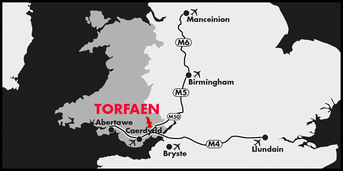Torfaen Location Map